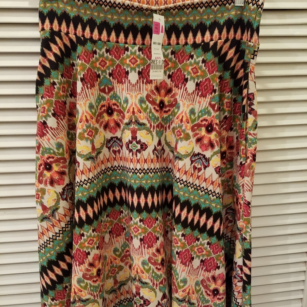 Printed Midi Skirt